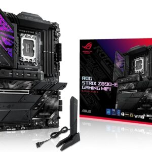 Motherboard Gaming ASUS ROG STRIX Z890-E GAMING WIFI | Socket LGA 1851 | Intel Core Ultra Serie 2 | Wi-Fi 7 y Thunderbolt 4 | Soporte DDR5 9066+ MHz (OC) | PCIe 5.0 | ATX