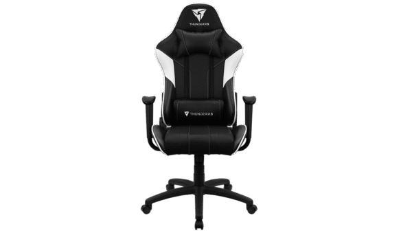 Silla Gaming ThunderX3 EC3 Black | Tecnología AIR Tech Transpirable | Cuero Sintético Premium con Patrón de Carbono | Reclinación 180° | Pistón Clase 4 | Negro Mate