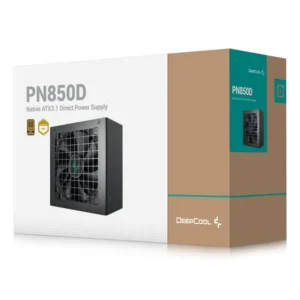 Fuente de Poder DeepCool PN850D | 850W | NO Modular | Certificación 80 PLUS Gold | Estándar ATX 3.1 & PCIe 5.1 | Condensadores Principales Japoneses 105°C | Cable Nativo 12V-2x6 | Negro