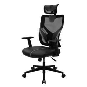 Silla Ergonómica Gaming TX3 YAMA 1 | Soporte Lumbar Ajustable | Malla Transpirable de Alta Resistencia | Pistón Clase 4 BIFMA | Reclinación 135° | Negro
