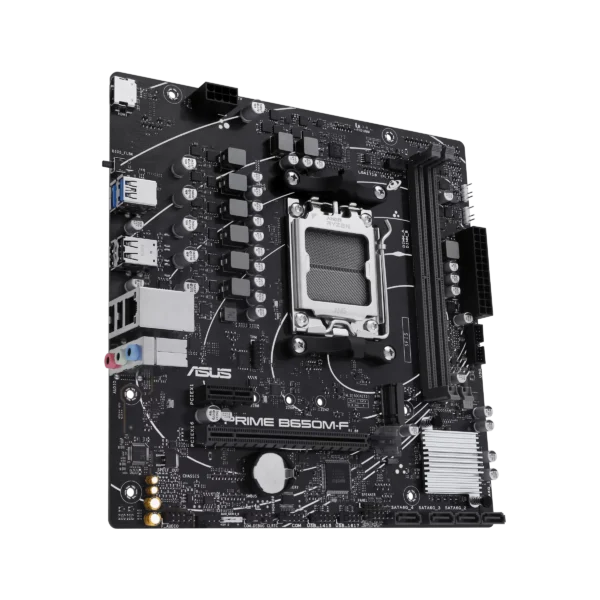 Motherboard Gaming ASUS PRIME B650M-F | Socket AM5 | AMD Ryzen 9000 Ready | Soporte DDR5 8000+ MHz (OC) | PCIe 4.0 | M.2 Gen4 | Micro-ATX