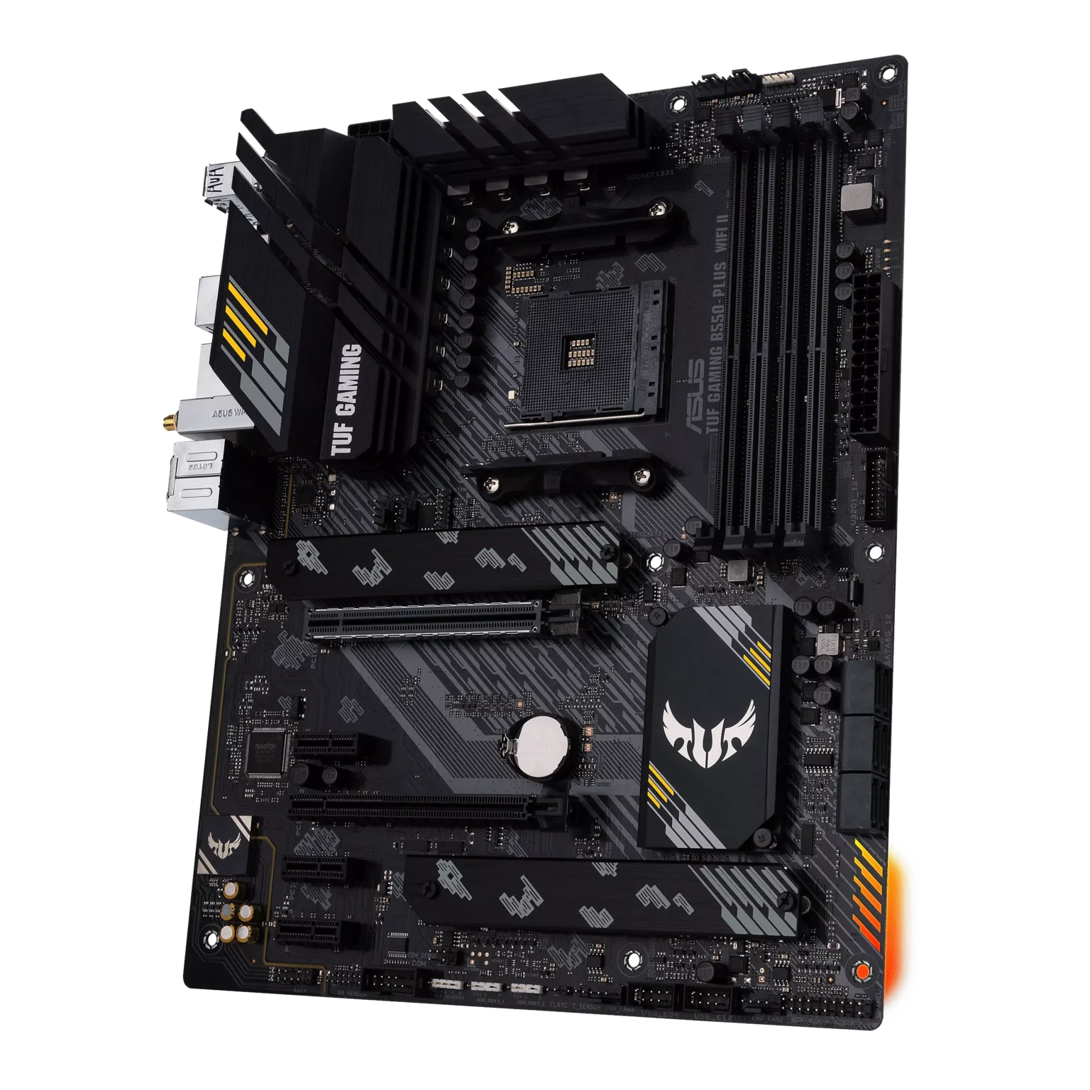 Motherboard Gaming ASUS TUF GAMING B550-PLUS WIFI II | Socket AM4 | AMD Ryzen 5000 Ready | Wi-Fi 6 y Bluetooth 5.2 | Soporte DDR4 4866 MHz (OC) | PCIe 4.0 | ATX