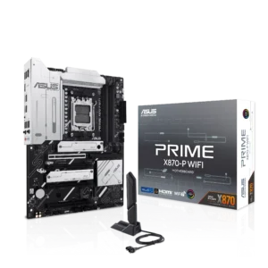 Motherboard Gaming ASUS PRIME X870-P WIFI | Socket AM5 | AMD Ryzen 9000 Ready | Wi-Fi 7 y USB4 40Gbps | Soporte DDR5 8000+ MHz (OC) | PCIe 5.0 | ATX