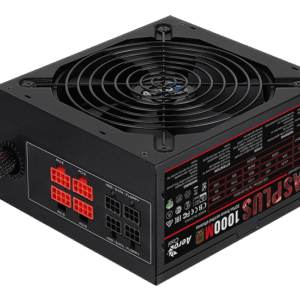 Fuente de Poder AeroCool KCAS PLUS 1000M | 1000W | Certificación 80 PLUS Bronze | Semi-Modular | Ventilador de 14cm Silencioso | Diseño DC-to-DC | Negro