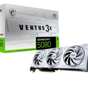 Tarjeta de Video Gaming MSI GeForce RTX 5080 16G VENTUS 3X OC WHITE | 16GB GDDR7 | Arquitectura Blackwell | Ray Tracing y DLSS 4 | Triple Ventilador | Blanca