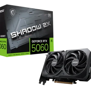 Tarjeta de Video Gaming MSI GeForce RTX 5060 8G SHADOW 2X OC | 8GB GDDR7 | Arquitectura Blackwell | Ray Tracing y DLSS 4 | Doble Ventilador | PCIe 5.0