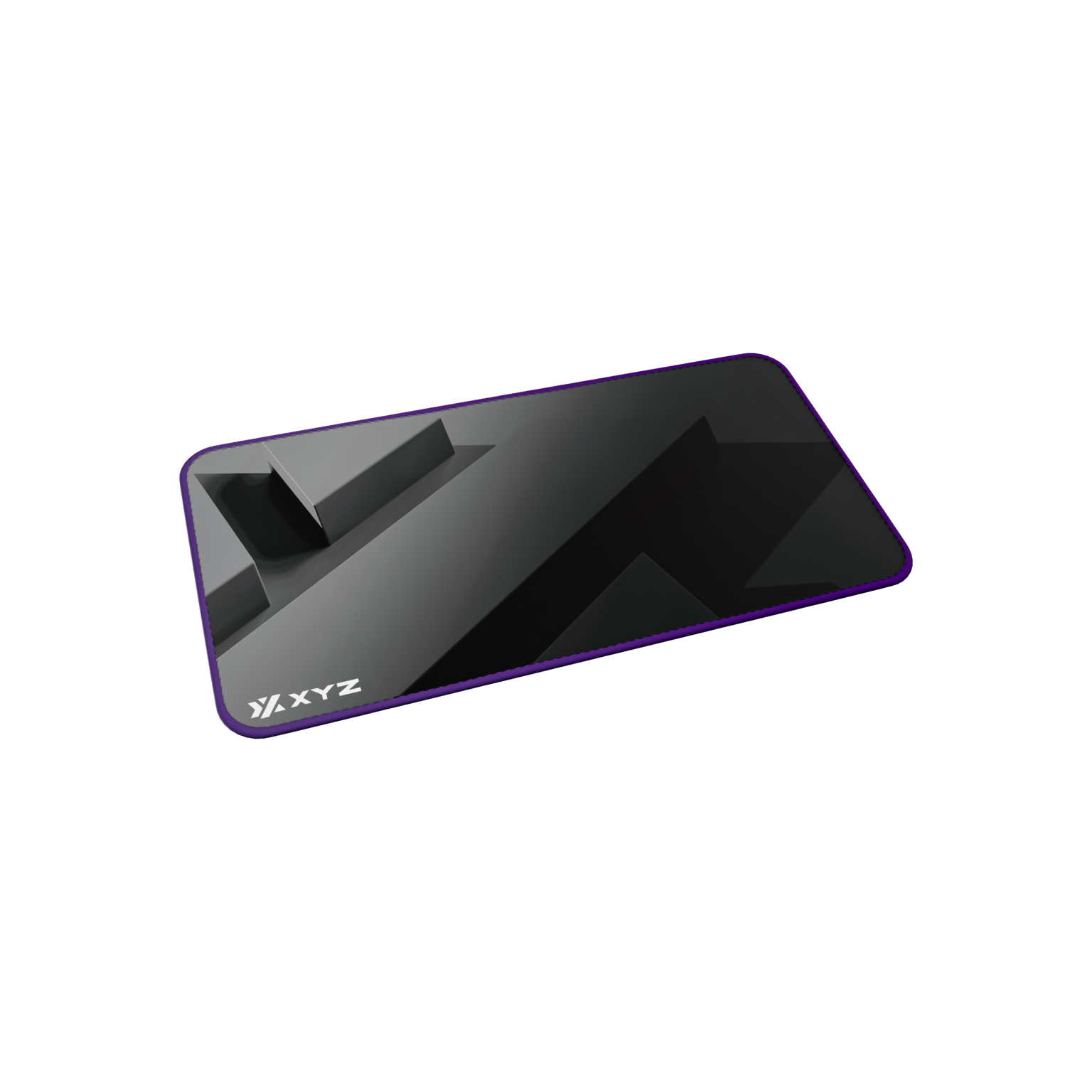 Mousepad Gamer XYZ PULSEPAD Purple | Superficie de Nanofibra | Bordes Reforzados | Base Antideslizante | Resistente al Agua | Negro