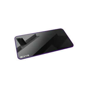 Mousepad Gamer XYZ PULSEPAD Purple | Superficie de Nanofibra | Bordes Reforzados | Base Antideslizante | Resistente al Agua | Negro - XXL (120cmx60cm)