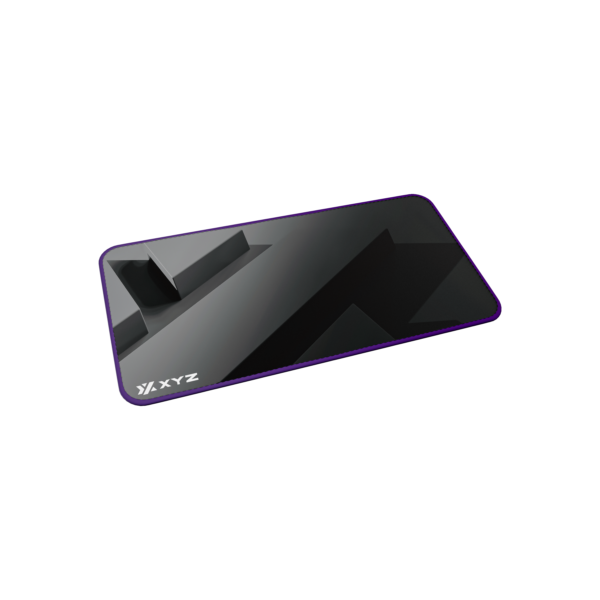 Mousepad Gamer XYZ PULSEPAD Purple | Superficie de Nanofibra | Bordes Reforzados | Base Antideslizante | Resistente al Agua | Negro