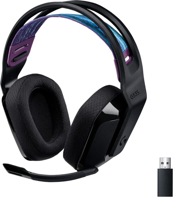 Auriculares Logitech G535 LIGHTSPEED | Inalámbricos | 33h de Batería | 236g Ultra Ligeros | Almohadillas de Tela Transpirable | Diadema de Suspensión Ajustable | Negro