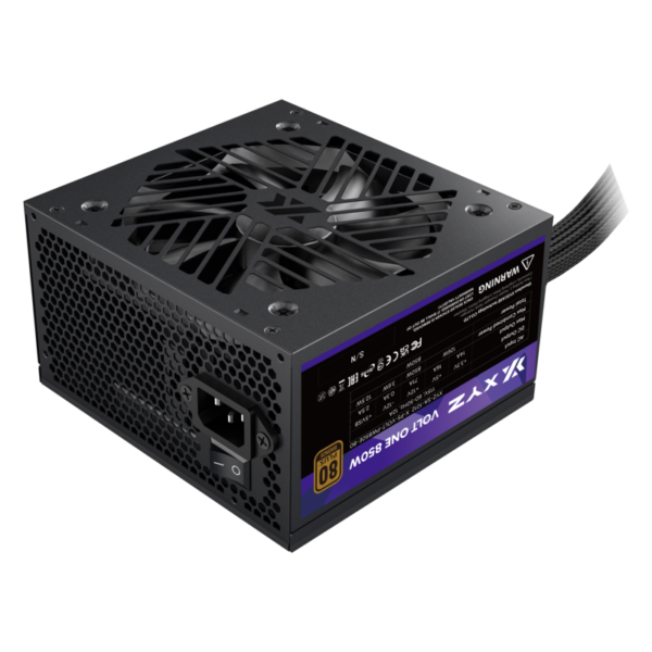 Fuente de Poder XYZ Serie VOLT | Certificación 80 PLUS | Capacitores Teapo | Diseño de Cableado Fijo | Ventilador Silencioso | Negro