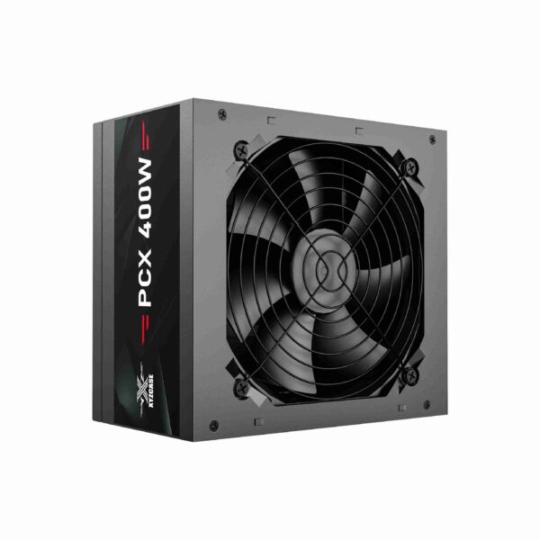Fuente de Poder XYZ Serie PCX | Factor de Forma ATX | Ventilador de Enfriamiento Integrado | Conectividad SATA y Molex |  Negro