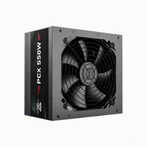 Fuente de Poder XYZ Serie PCX | Factor de Forma ATX | Ventilador de Enfriamiento Integrado | Conectividad SATA y Molex |  Negro - 550W