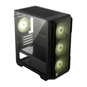 Gabinete Gamer MSI MAG FORGE M120R AIRFLOW | Mini Torre Micro-ATX | 4 Ventiladores ARGB Preinstalados | Panel Frontal de Malla | Vidrio Templado | Negro