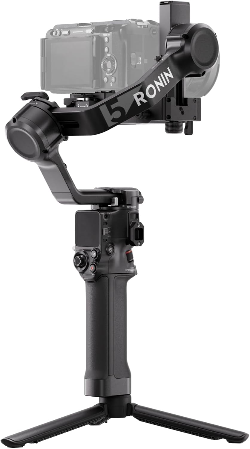Estabilizador DJI RS 5 | Gimbal Comercial Ligero | Algoritmo RS de 5ª Generación | ActiveTrack Táctil | Carga Rápida en 1 Hora | Negro