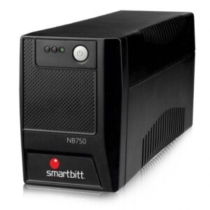 UPS Smartbitt NB750 | No Break 750VA / 375W | 6 Contactos (3 Respaldo + 3 Supresión) | Regulador Integrado | Negro