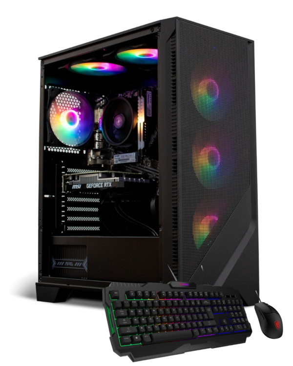 PC Gaming Setup Completo PGR5VNS4W-32 | AMD Ryzen 5 5500 | MSI RTX 5050 OC 8GB | 16GB RAM Patriot Viper | 500GB SSD NVMe | Combo Teclado y Mouse MSI | Windows 11 Home