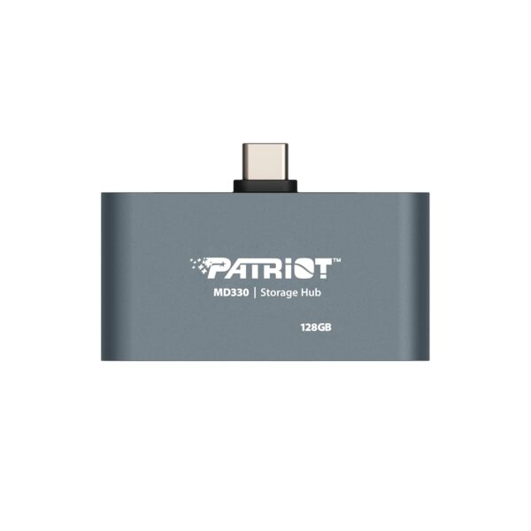 Hub Multifuncional 3 en 1 Patriot MD330 | Almacenamiento Integrado de Alta Velocidad | Salida de Video 4K HDMI | Carga Rápida USB-C PD 3.0 de 100W | Mini Docking Station de 21g
