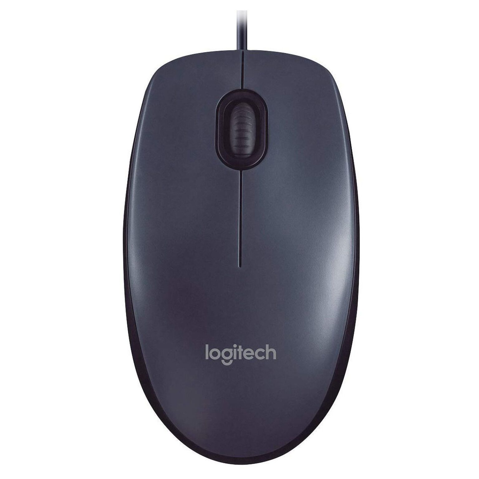 Mouse Alámbrico Logitech M100 | Conexión USB Plug and Play | Sensor Óptico de 1000 DPI | Diseño Ambidiestro de Tamaño Normal | Color Gris Oscuro