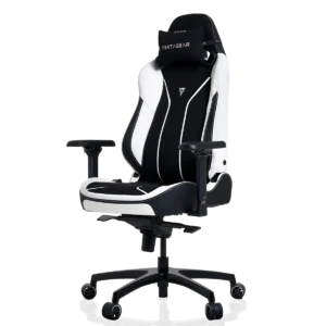 Silla Gaming Ergonómica Vertagear SL5800 | Edición Negro y Blanco (Black & White) | Soporte Lumbar ContourMax™ | Asiento Patentado VertaAir™ | Reposabrazos 4D | Cuero PUC