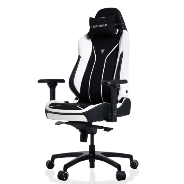 Silla Gaming Ergonómica Vertagear SL5800 | Edición Negro y Blanco (Black & White) | Soporte Lumbar ContourMax™ | Asiento Patentado VertaAir™ | Reposabrazos 4D | Cuero PUC