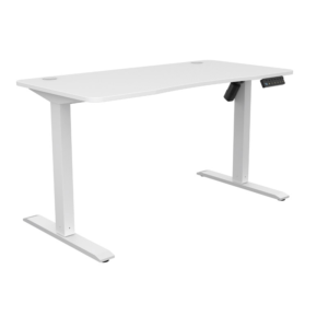 Escritorio Eléctrico de Altura Ajustable Xtech | Mesa de Pie (Standing Desk) 120x60 cm | Motor Silencioso | Panel LED con 3 Memorias Personalizables | Tope de Fibra de Carbono Blanca