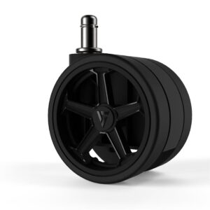 Set de Ruedas Vertagear Penta RS1 65mm | Juego de 5 Unidades | Color Negro (65BK) | Capa de PU Suave Anti-Rayones | Desplazamiento Silencioso y Fluido - NEGRO