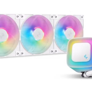 Enfriamiento Líquido AIO para CPU DeepCool LE360 WH V2 Color Blanco | Sistema All-in-One Blanco con Radiador de 360mm | 3 Ventiladores PWM Blancos de 120mm | Tecnología Antifugas Anti-Leak | Sockets Intel LGA1700 y AMD AM5