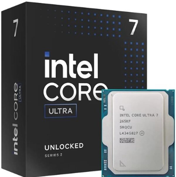 Procesador Intel Core Ultra 7 265KF | 20 Núcleos y 20 Hilos | Caché Inteligente de 30MB | Frecuencia Turbo Máxima de 5.50 GHz | Socket LGA 1851 | NPU Intel AI Boost Integrada