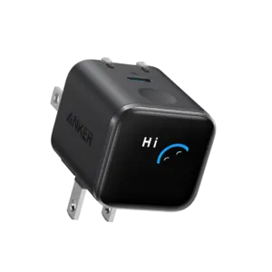 Cargador Rápido USB-C Anker de 45W | Con Pantalla Digital Inteligente | Enchufe Plegable y Compacto | Monitoreo de Potencia en Tiempo Real | Protección ActiveShield