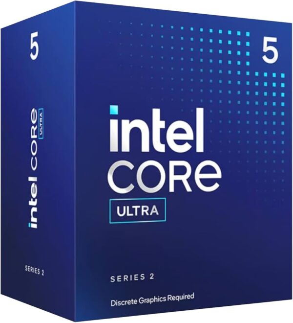 Procesador Intel Core Ultra 5 225F | 10 Núcleos y 10 Hilos | Caché Inteligente de 20MB | Frecuencia Turbo Máxima de 4.90 GHz | Socket LGA 1851 | NPU Intel AI Boost Integrada