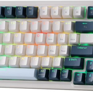 Teclado Mecánico Inalámbrico Gaming Redragon Eisa K686 | Formato Compacto 98% con Pad Numérico | Conexión Tri-Mode (USB-C, 2.4 GHz, Bluetooth) | Switches Lineales Intercambiables Hot-Swap | Iluminación RGB | Color Blanco con Negro