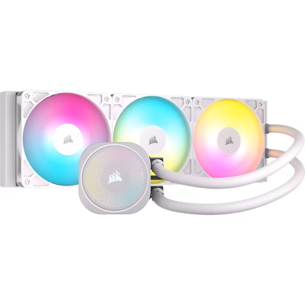 Enfriamiento Líquido para CPU Corsair Nautilus 360 RS ARGB Blanco | Radiador de 360mm | 3 Ventiladores RS120 ARGB | Chasis e Iluminación en Color Blanco | Kit de Montaje Intel y AMD | SKU CW-9060095-WW