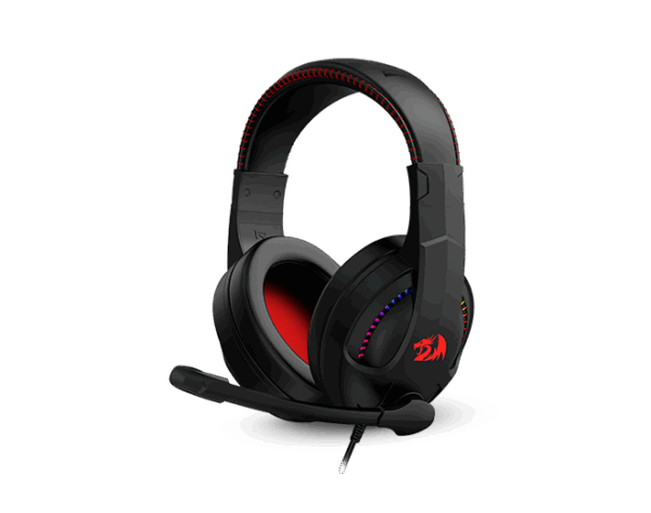 Auricular Gaming Redragon Cronos H211 | Sonido Estéreo de Alta Fidelidad | Conexión Alámbrica Jack 3.5mm y USB para Iluminación | Micrófono Omnidireccional Flexible | Diadema Autoajustable | H211