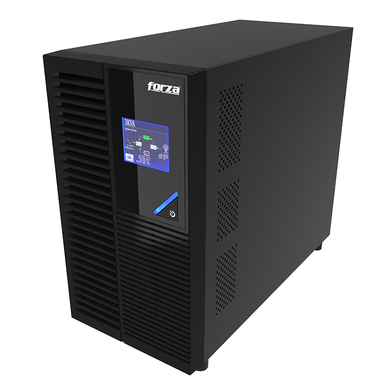 Sistema de Alimentación Incontinua UPS Online de Doble Conversión Forza EOS FDC-3002T-I | Capacidad 3000VA / 3000W (Factor de Potencia 1.0) | Formato Torre | Factor de Forma de Voltaje 220V/230V/240V | Pantalla LCD Informativa | Puerto SNMP/USB/RS232 | FDC-3002T-I