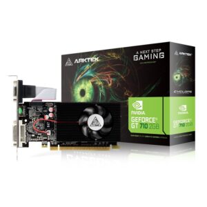 Tarjeta de Video Arktek GeForce GT 730 | Memoria de 4GB SDDR3 | Interfaz de Bus de 128 Bits | Factor de Forma de Bajo Perfil (Low Profile) | Disipador Pasivo Silencioso | AKN730D3S4GLP1