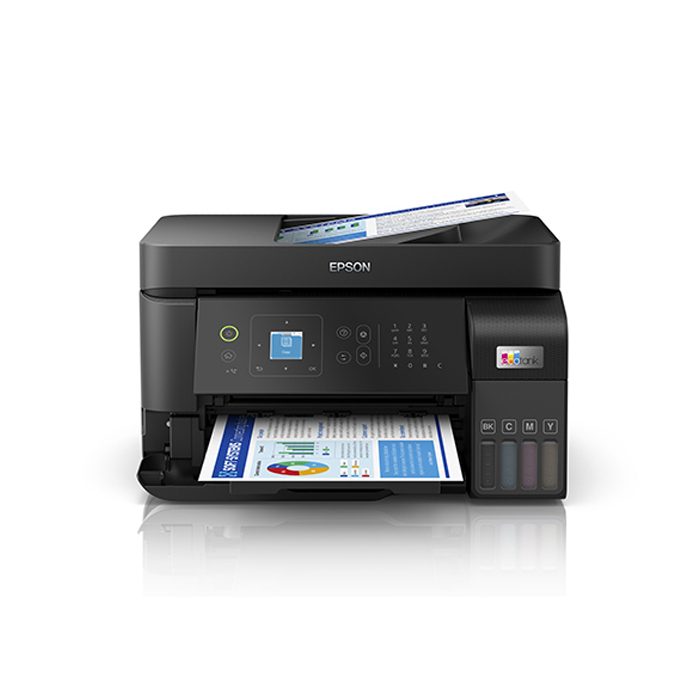 Impresora Multifuncional Epson EcoTank L5590 | Sistema Continuo de Tinta EcoFit | Conectividad Inalámbrica Wi-Fi, Wi-Fi Direct y Ethernet | Alimentador Automático de Documentos (ADF) | Pantalla LCD a Color de 1.44 Pulgadas