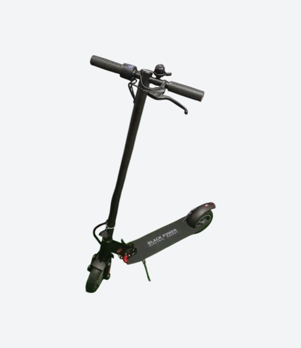 Scooter Eléctrico Black Power R32B | Motor Hub de 250W | Color Negro | Sistema de Frenado Mecánico | Chasis de Aleación Plegable | Ruedas de Alta Resistencia