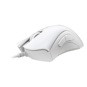 Mouse Gaming Razer DeathAdder Essential Blanco | Sensor Óptico de 6,400 DPI | 5 Botones Programables Hyperesponse | Interruptores Mecánicos Razer | Conexión por Cable USB
