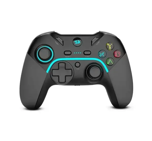 Gamepad Inalámbrico Gaming Redragon Harrow Pro G808 | Conexión Inalámbrica por Dongle USB de 2.4 GHz | Compatibilidad Dual Estricta con PC y PlayStation 3 | Motores de Vibración Dual Integrados | Batería de Litio Recargable