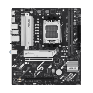 Motherboard ASUS Prime B850M-K | Socket AMD AM5 para Procesadores Ryzen | Chipset AMD B850 | Formato Micro-ATX | Soporte de Memoria DDR5 | Ranura PCIe 5.0 M.2 | Conectividad Realtek 2.5Gb Ethernet