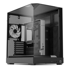 Gabinete de Computadora APNX V2 Negro | Formato Mid-Tower con Paneles de Vidrio Templado | Soporte para Motherboards ATX | Compatibilidad con Enfriamiento Líquido hasta 360mm | Color Negro