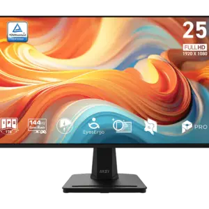 Monitor de Productividad MSI PRO MP251 E14L | Pantalla de 24.5 Pulgadas | Panel IPS con Resolución Full HD | Tasa de Refresco de 100Hz | Tiempo de Respuesta de 1ms (MPRT) | Montaje VESA