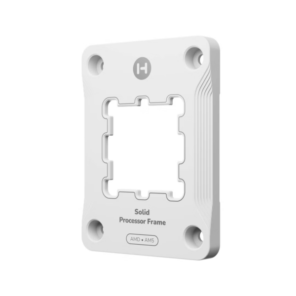 Marco de Contacto para Procesador HYTE Solid Processor Frame | Compatible con AMD AM5 (Ryzen 9000/7000) e Intel LGA 1851/LGA 1700 (Gen 12-14) | Bastidor de Aluminio | Incluye Pasta Térmica HYTE Thermal Goop 2g y Llave en L | Color Snow White | ACC-HYTE-SPF-AM5-WW