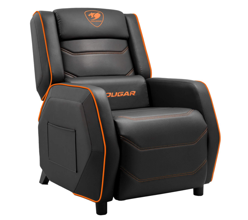 Sillón Gamer Reclinable Cougar Ranger S | Sofá Gaming de Cuero de PVC Transpirable Prémium | Soporte Lumbar y Reposacabezas Integrado | Reclinación de 95° a 160° con Reposapiés Desplegable | Estructura de Acero Reforzada | Envío Completamente Armado y Listo para Usar | Cougar Ranger S