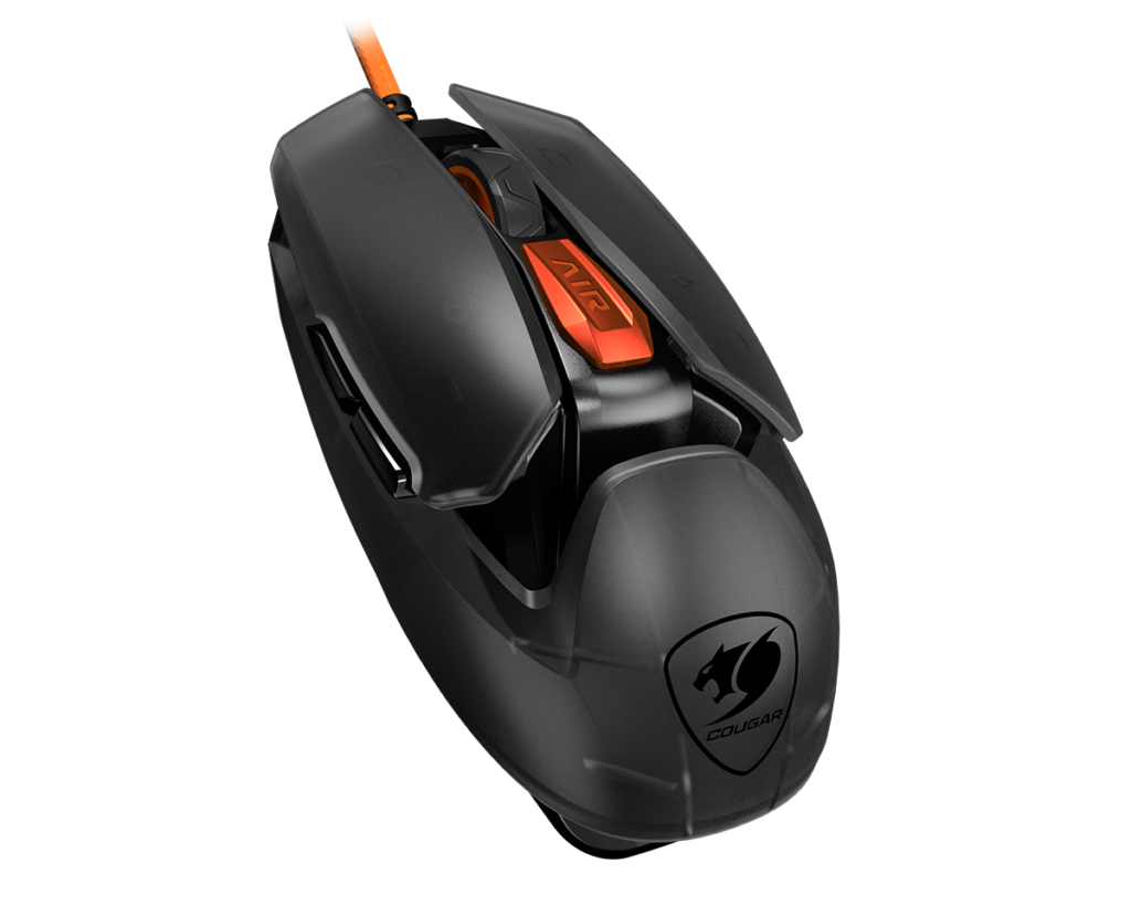 Mouse Gamer Ultraligero Cougar Airblader Tournament Edition | Sensor Óptico PixArt PMW3399 de 20.000 DPI | Peso Ultraliviano de 62g con Exoesqueleto Abierto | Microinterruptores Mecánicos de 80 Millones de Clics | Tasa de Sondeo de 2000Hz (0.5 ms) | Cable Ultraflexible | Color Negro | Cougar Airblader Tournament Black