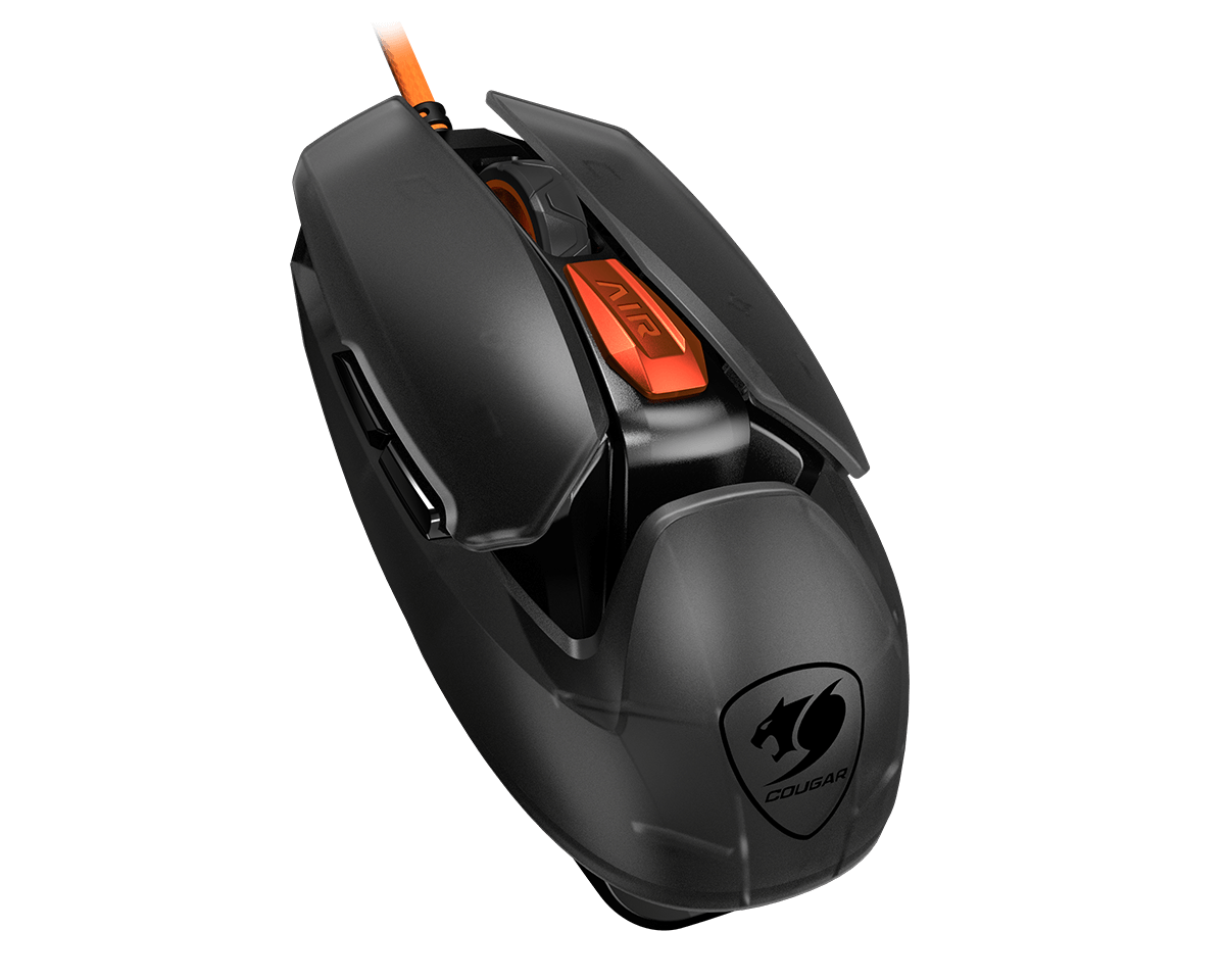 Mouse Gamer Ultraligero Cougar Airblader Tournament Edition | Sensor Óptico PixArt PMW3399 de 20.000 DPI | Peso Ultraliviano de 62g con Exoesqueleto Abierto | Microinterruptores Mecánicos de 80 Millones de Clics | Tasa de Sondeo de 2000Hz (0.5 ms) | Cable Ultraflexible | Color Negro | Cougar Airblader Tournament Black