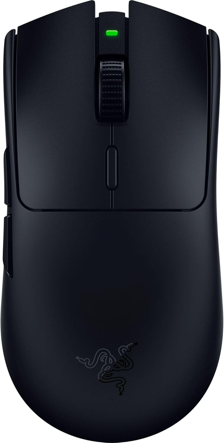 Mouse Gamer Inalámbrico Razer Viper V3 HyperSpeed para eSports | Sensor Óptico Focus Pro 30K de 30,000 DPI | Tecnología Inalámbrica Razer HyperSpeed | Switches Mecánicos Razer Gen-2 con Vida Útil de 60 Millones de Clics | Hasta 280 Horas de Batería (Pila AA) | Peso Ligero de 82 g con Distribución Central | 6 Botones Programables | Razer Viper V3 HyperSpeed