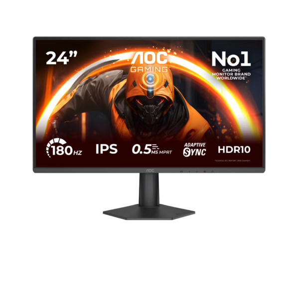 MONITOR AOC 24G50F2 24 PULG PLANA FULL HD 1920 X 1080 180 HZ LCD HDMI / DISPLAYPORT (CP) NEGRO