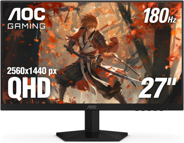MONITOR 27" AOC Q27G4XN FHD 2560 x 1440 180HZ 1MS HDMI DP ADAPTIVE SYNC